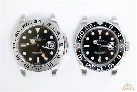 rolex gmt master 2 vs explorer 1|rolex explorer ii size chart.